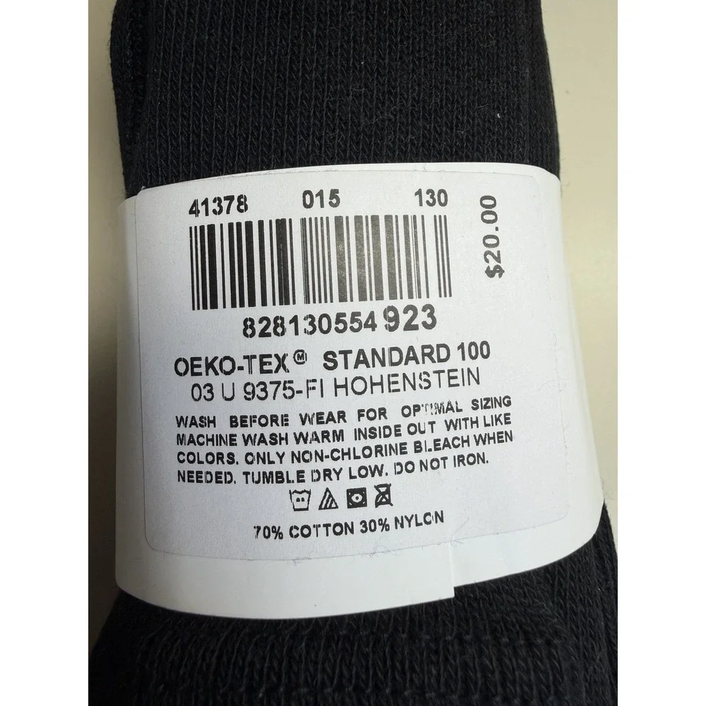 Hanna Andersson Girls Black Ribbed Footed Tights 130cm US 8 NWT Cotton Blend